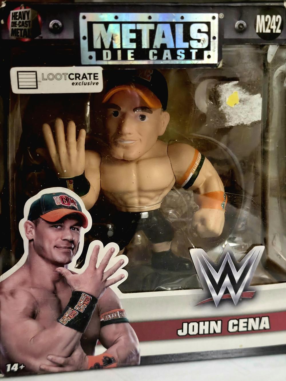 WWE John Cena Metals Die Cast 4" M242 Jada Toys Loot Crate Exclusive New